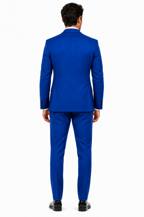Men's Royal Blue Double Breasted Suits Dress Suits for Men Jacket & Pants