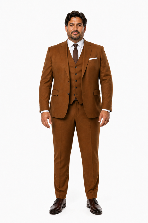 Mens Ryan Gosling La La Land Cognac Vested Suit
