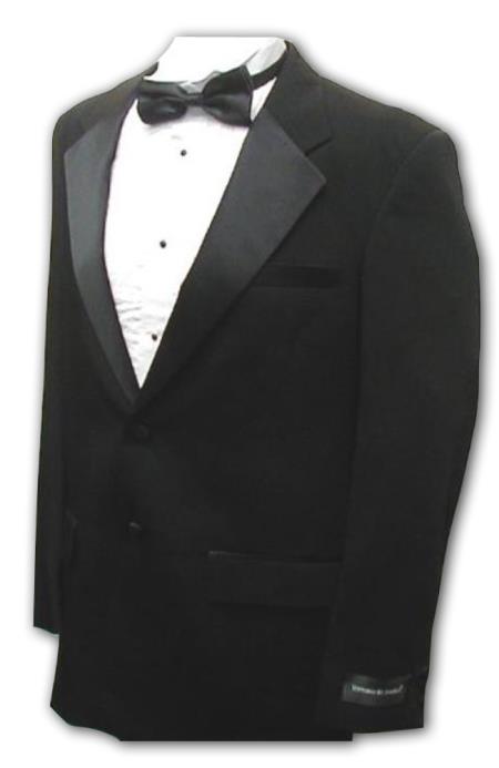"Wholesale Mens Jackets - Wholesale Blazer - "Black Tuxedo Blazer - USA 40 Short / Europe 50 Short