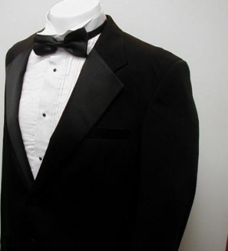 "Wholesale Mens Jackets - Wholesale Blazer - "Black Tuxedo Blazer - USA 40 Short / Europe 50 Short
