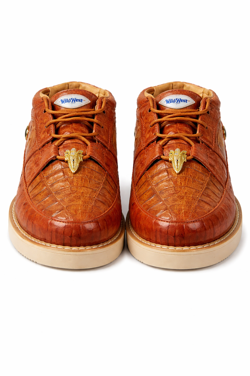 Men's Wild West Boots Caiman and Ostrich Skin Shoe 2ZA050203