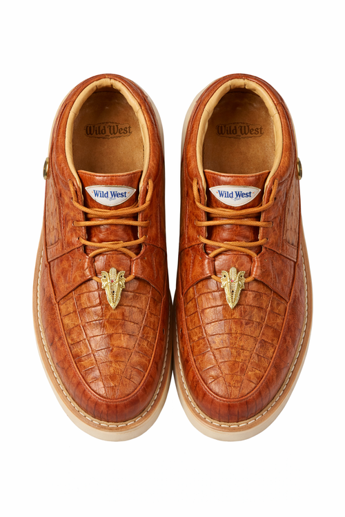 Men's Wild West Boots Caiman and Ostrich Skin Shoe 2ZA050203