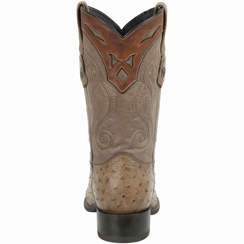 Men's Wild West Ostrich Skin 3X Toe Boots 29503-B-New Designer Collection