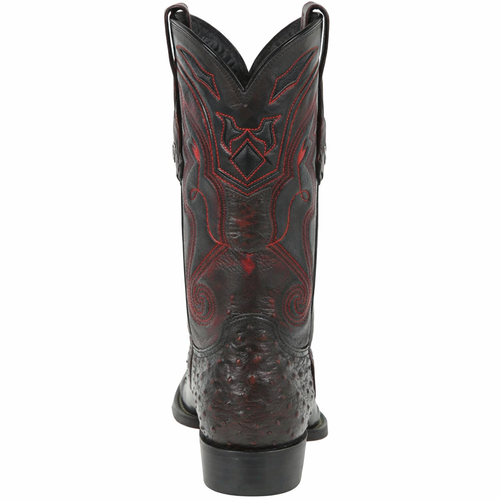 Men's Wild West Ostrich Skin 3X Toe Boots 29503-B-New Designer Collection