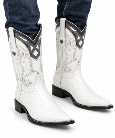 Men's Wild West Ostrich Skin 3X Toe Boots 29503-B