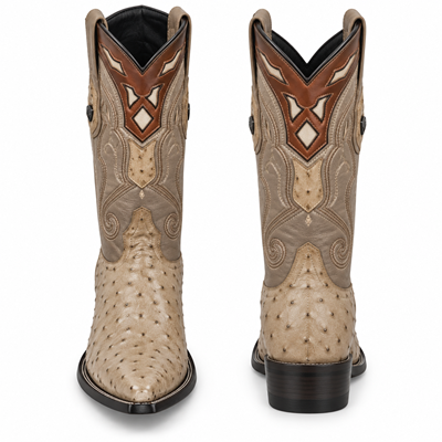 Men's Wild West Ostrich Skin 3X Toe Boots 29503-B