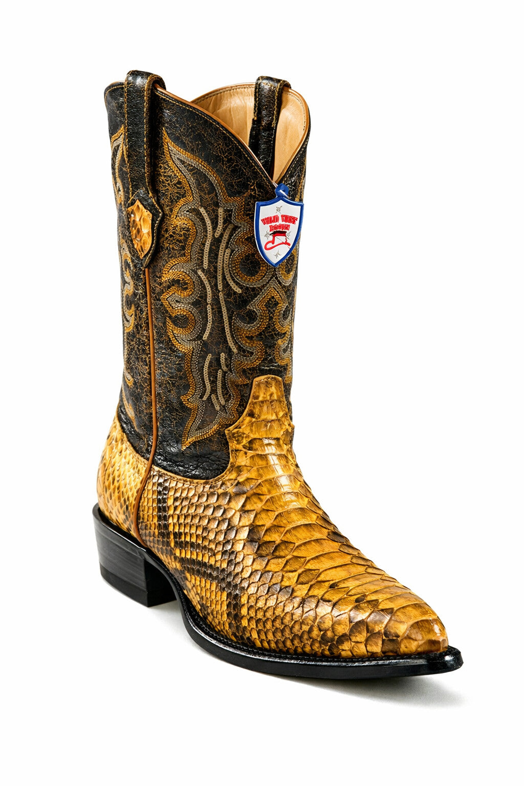 Men's Wild West Python Skin J Toe Boots 29957-New Designer Collection