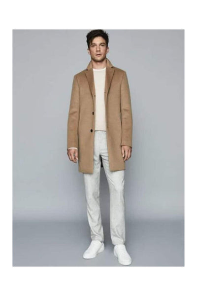 Mens Wool Epson Overcoat Camel