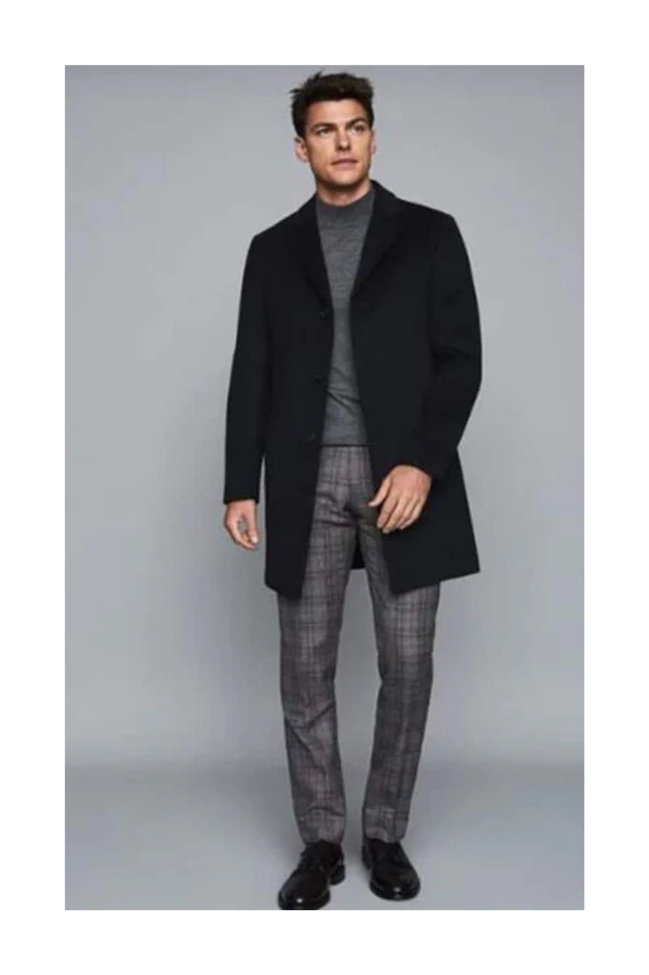 Mens Wool Epson Overcoat Navy - Coat Size 38