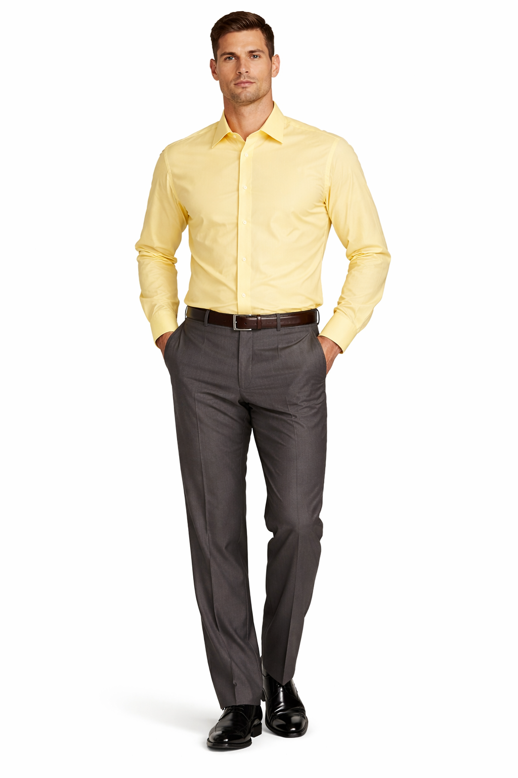 Small Mens Yellow Dress Shirt Yellow