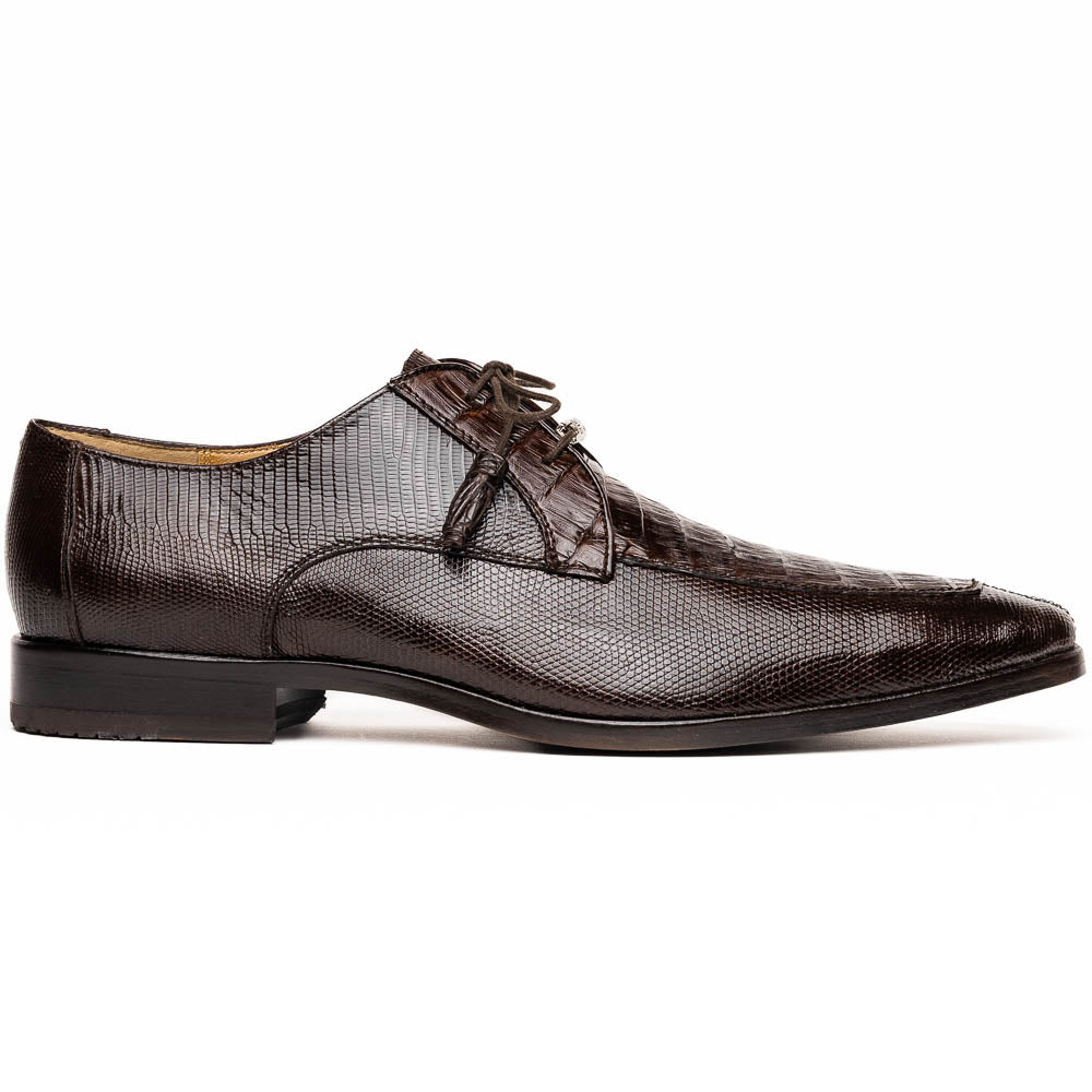 Marco Di Milano Merida Brown Lizard & Caiman Crocodile Oxfords Shoes - 8.5