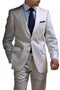Mens Big and Tall Linen Suits - Silver Summer Fabric Suit