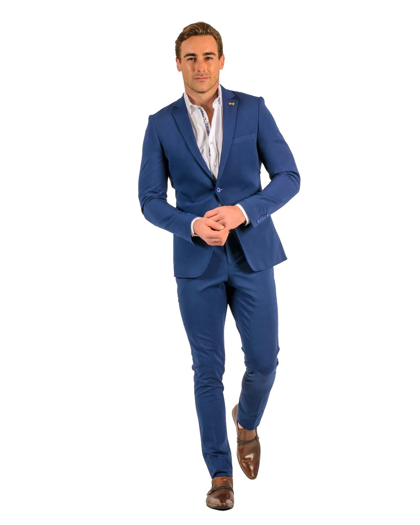 Stretch Fabric - Slim Fitted Suit - "Navy" Light Weight Suit - "Style #"