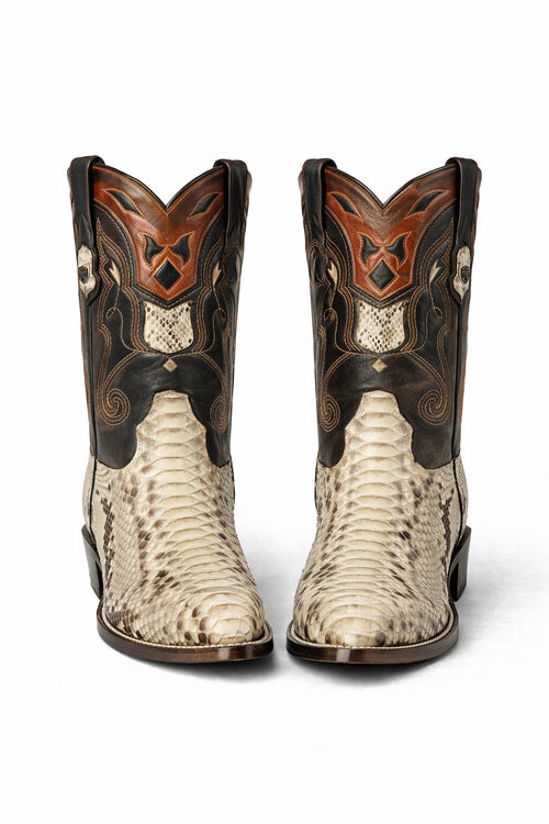 Men's Wild West Python Skin J Toe Boots 29957-New Designer Collection