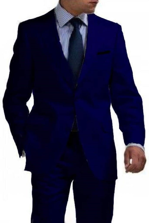 Mens Big and Tall Linen Suits - Navy Slim Fit Summer Fabric Suit