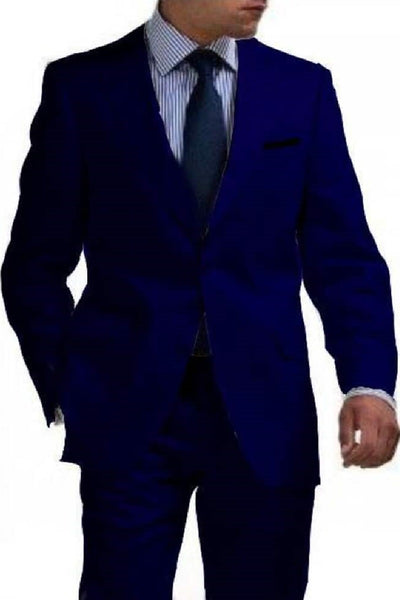 Mens Big and Tall Linen Suits - Navy Blue Summer Fabric Suit