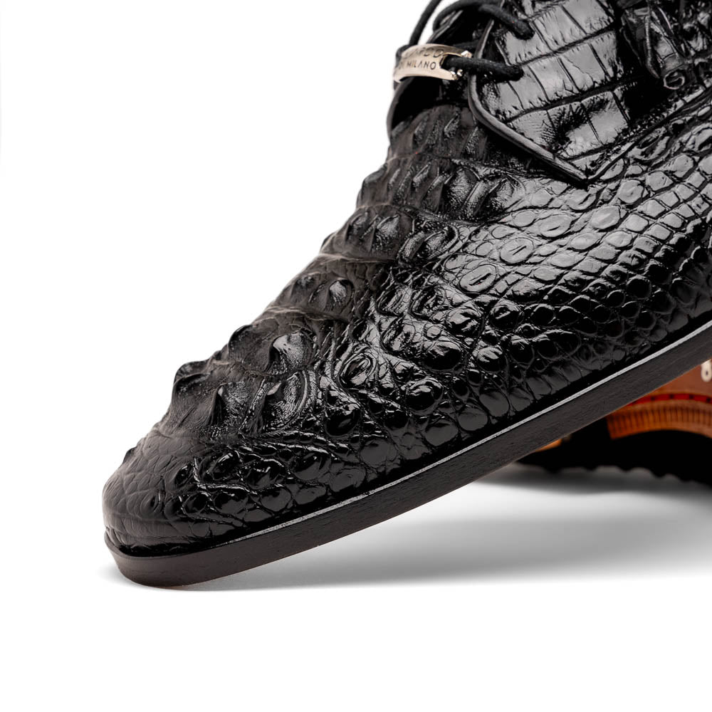 Marco Di Milano Nilo Black Nile Crocodile Derby Shoe - 8
