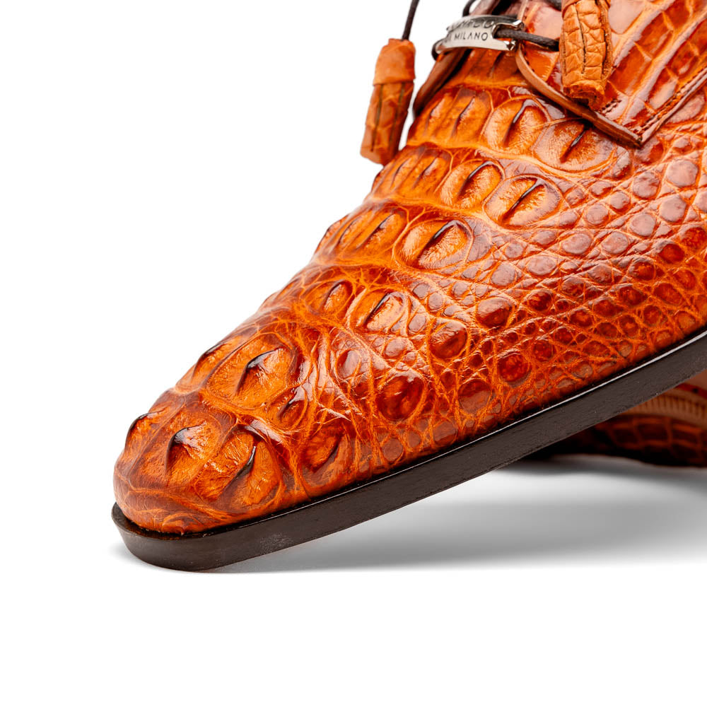Marco Di Milano Nilo Brandy Nile Crocodile Derby Shoe - 8