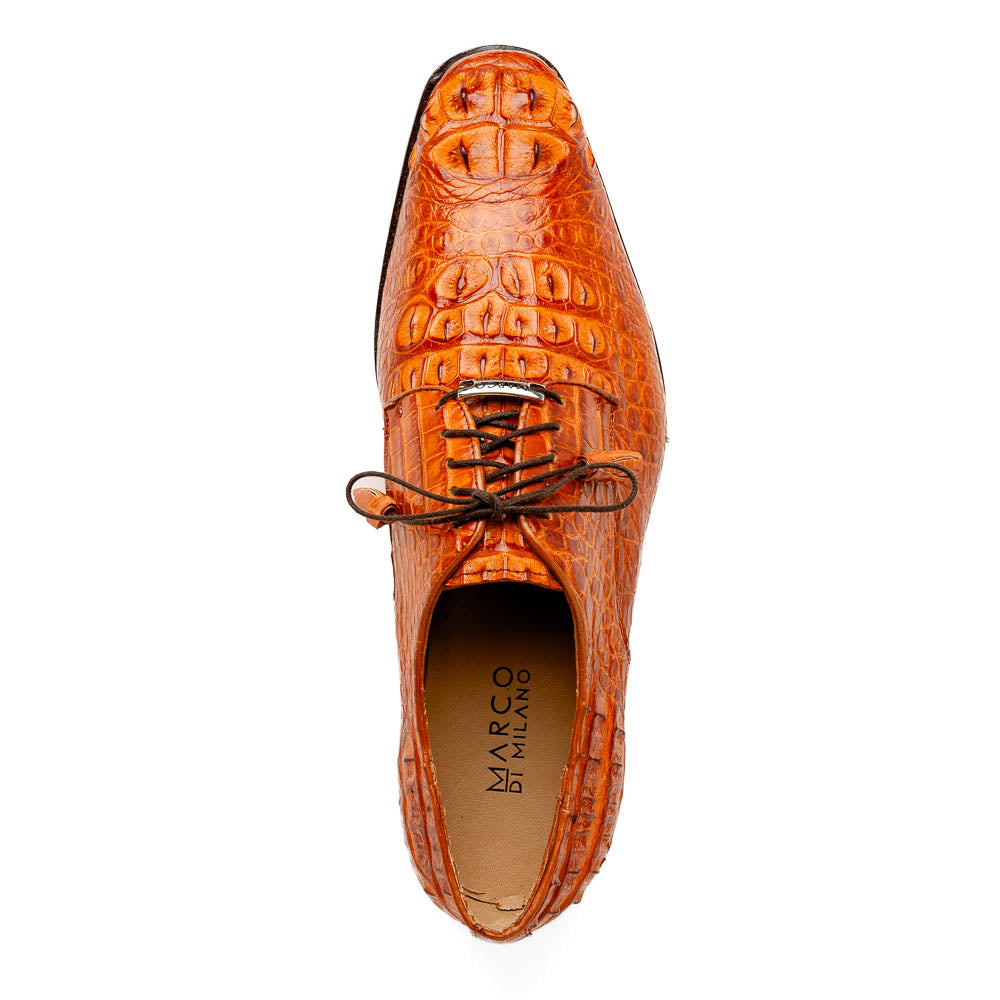 Marco Di Milano Nilo Brandy Nile Crocodile Derby Shoe - 8