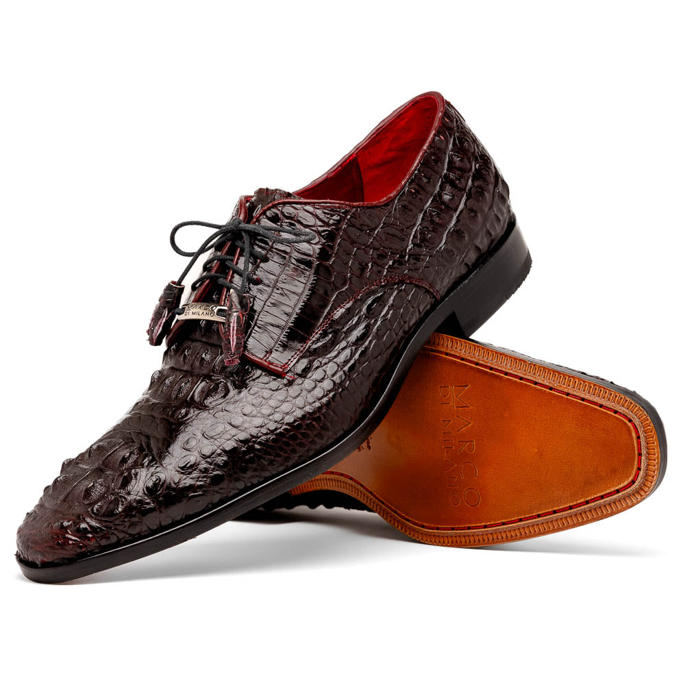 Marco Di Milano Nilo Wine Nile Crocodile Derby Shoe - 9