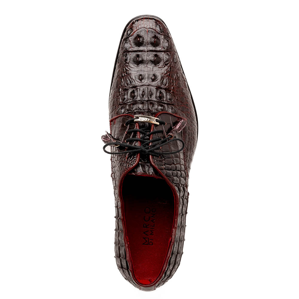 Marco Di Milano Nilo Wine Nile Crocodile Derby Shoe - 9