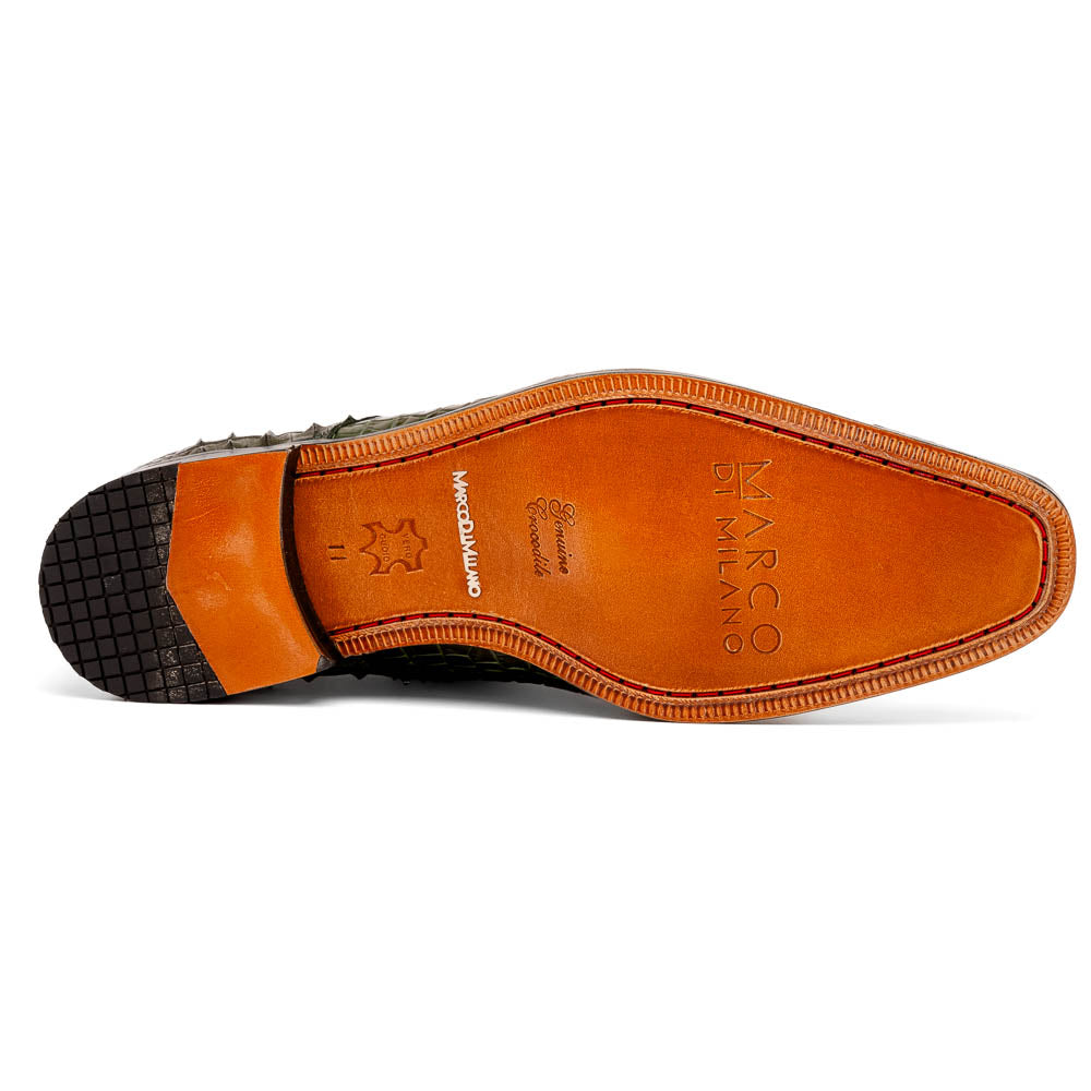 Marco Di Milano Nilo Forest Green Nile Crocodile Derby Shoe - 8.5