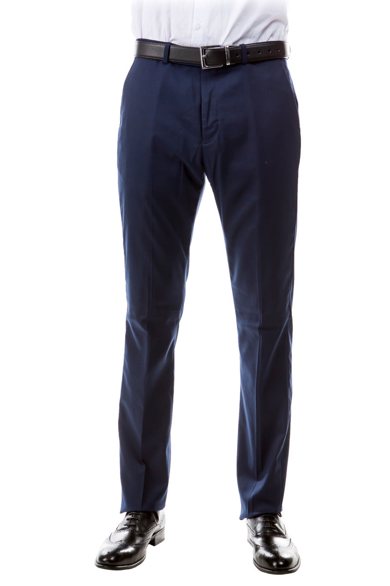 Navy Blue Men's Designer Wool Suit Separate Pants