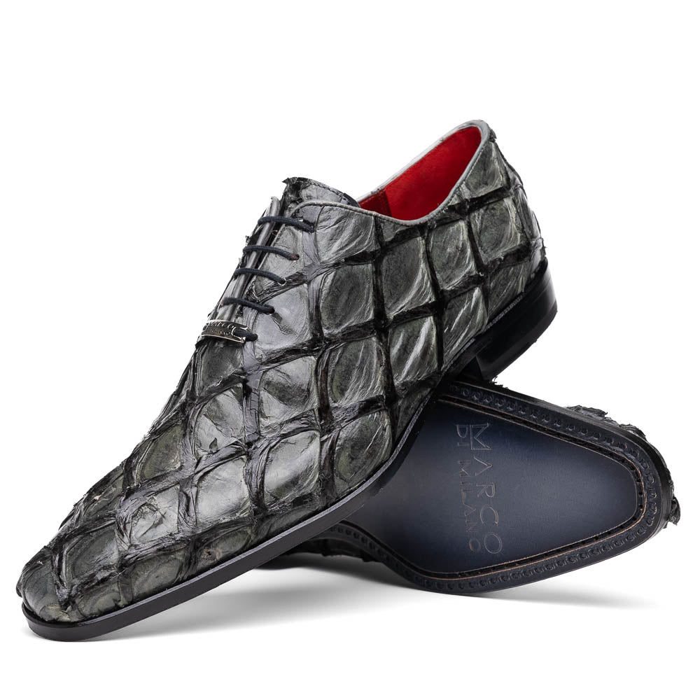 Marco Di Milano Olivieri Gray Pirarucu Dress Shoe Oxfords - 8.5