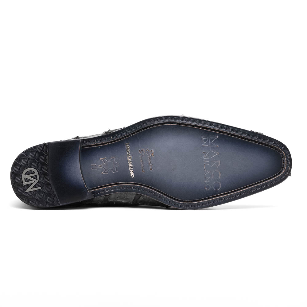 Marco Di Milano Olivieri Gray Pirarucu Dress Shoe Oxfords - 8.5