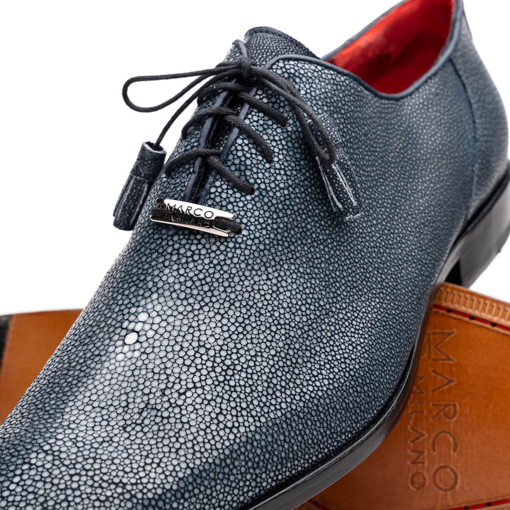 Marco Di Milano Pannuci Navy Stingray Dress Oxfords - 8