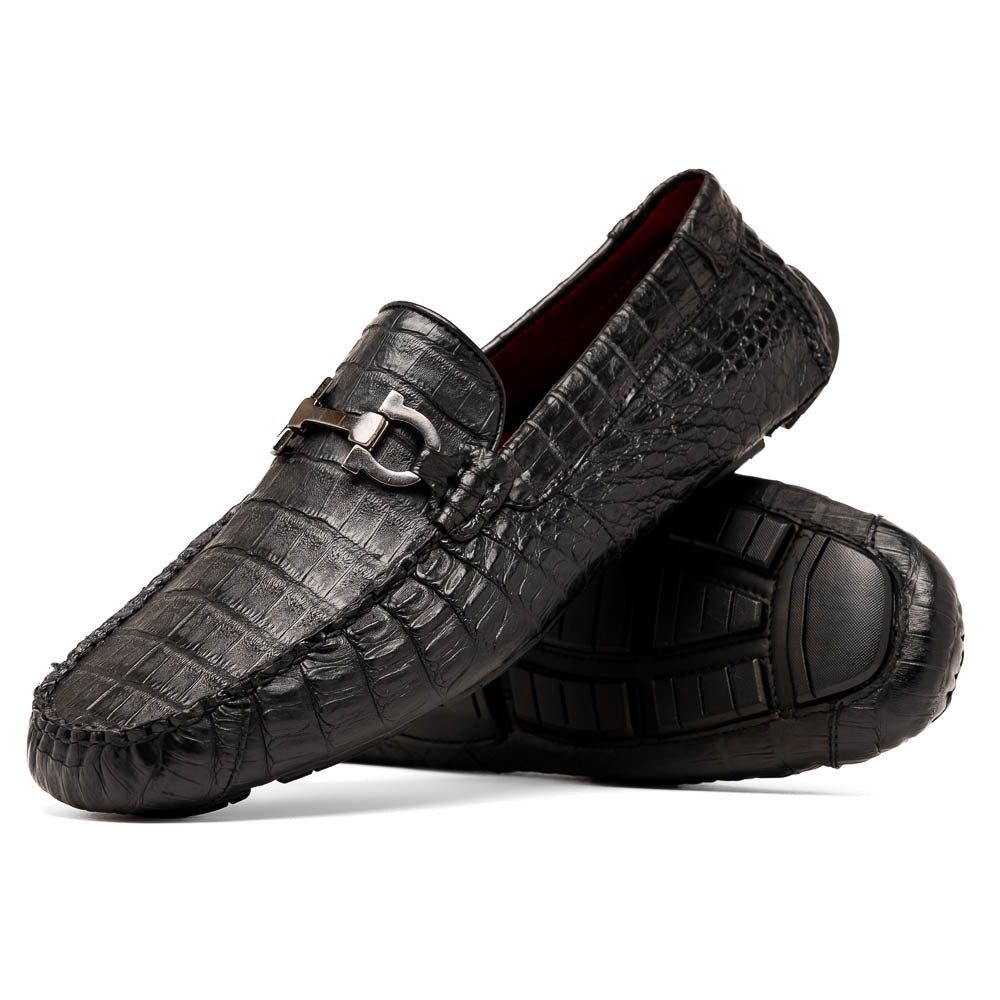 Marco Di Milano Parma Black Caiman Belly Bit Drivers - 8