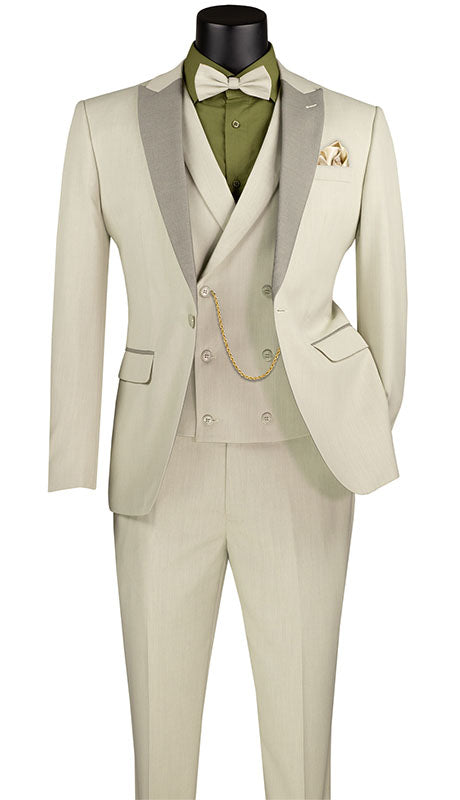 Perfect for Wedding and Prom and Formal ECRU Mens Suit
