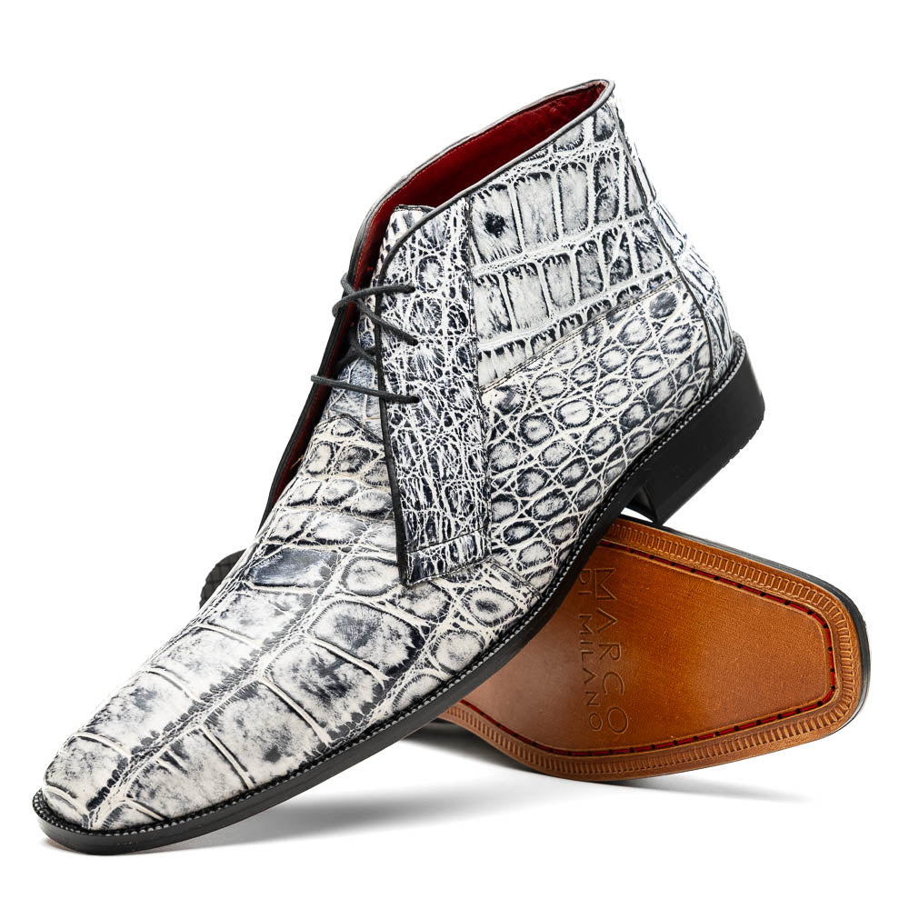 Marco Di Milano Pietro Newspaper Alligator Chukka Boots - 8
