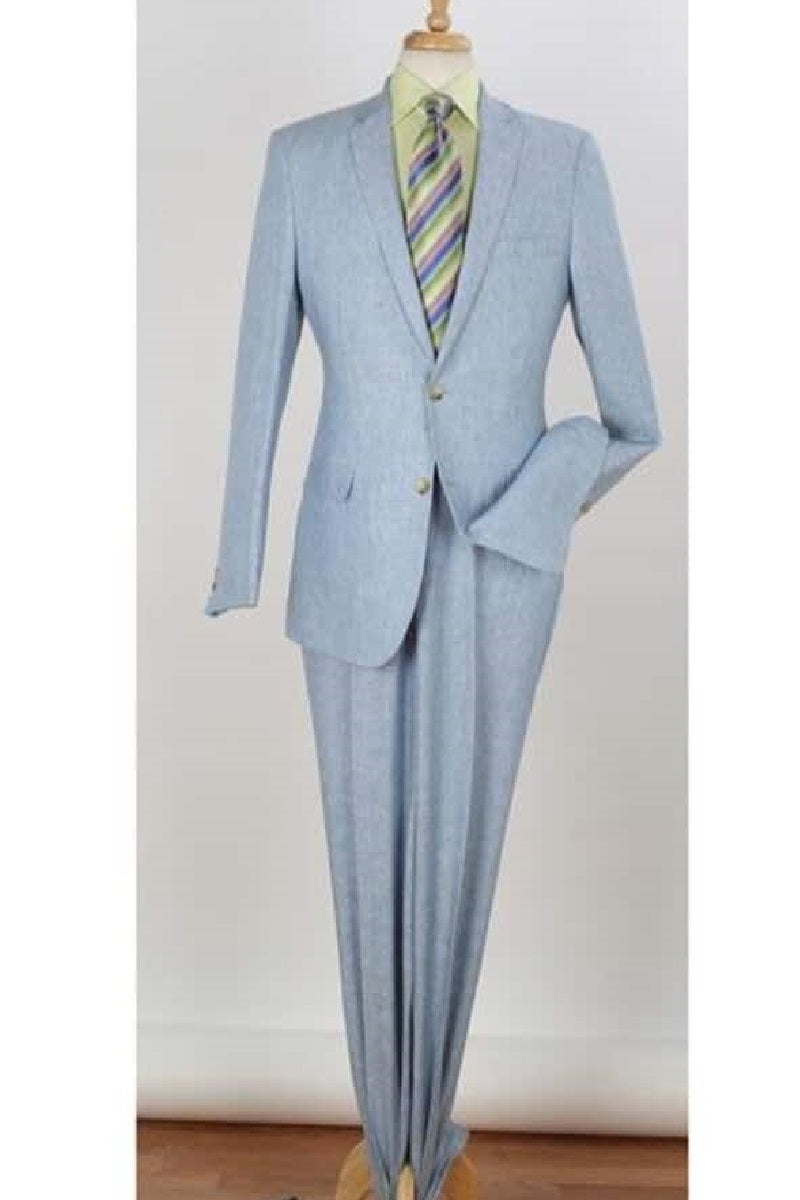Mens Big and Tall Linen Suits -Blue Slim Fit Summer Fabric Suit - 38 Short Jacket+32 Waist Adjustable 28to34)(Height: 5’4”to5’7”)(Neck 15-16.5)S-M)ggg