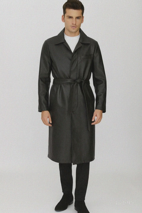 men-s-black-pu-belted-trench-coat1