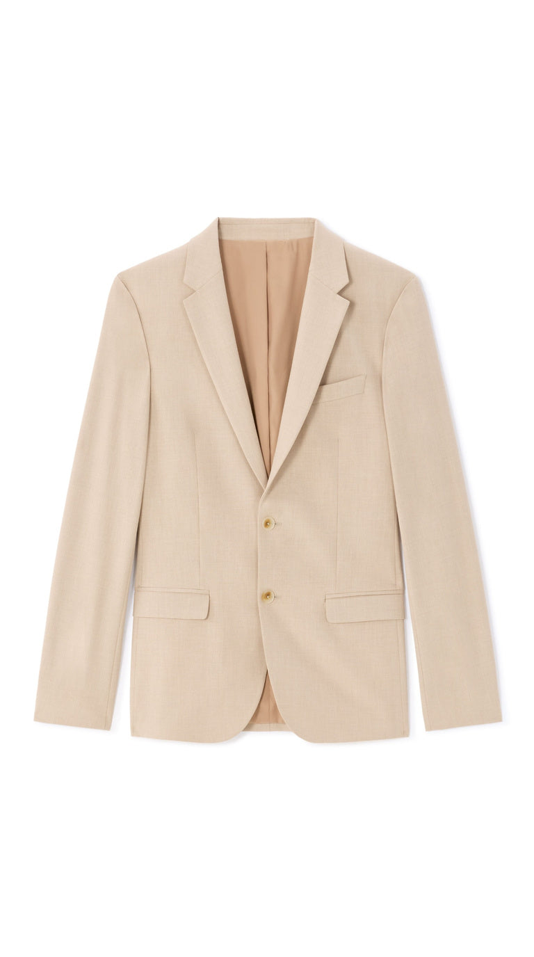 Men's Slim Fit Bi-Stretch Suit Jacket - Beige