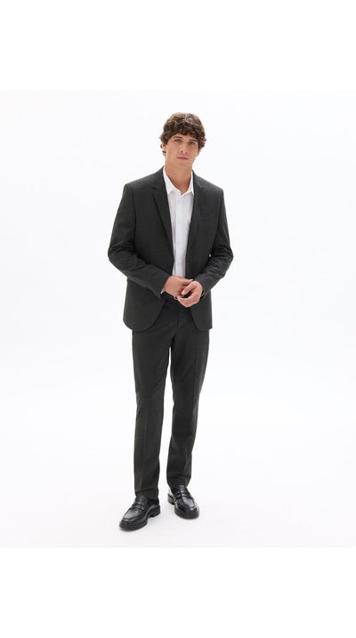 Slim Bi-Stretch Suit Jacket - Dark Grey