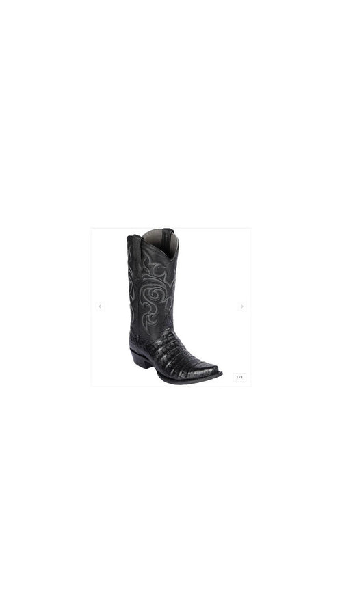 Los Altos Snip Toe Caiman Belly Boots