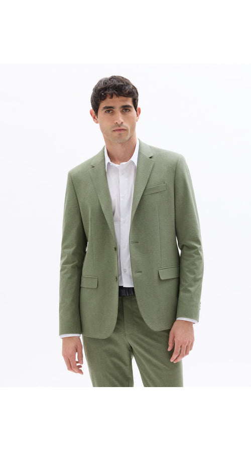 Slim Fit Bi-Stretch Suit Jacket - Light Green
