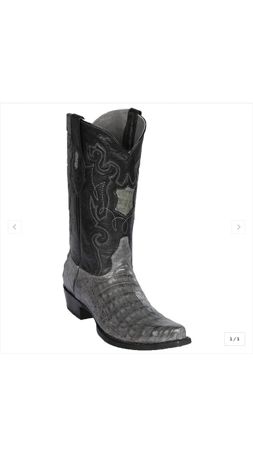 Los Altos Snip Toe Caiman Belly Boots