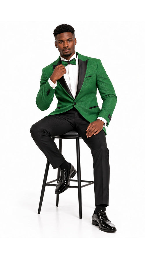 Mens Emerald Green Tuxedo - New Year Christmas Sequin Sparkly Shiny Dinner Jacket + Pants