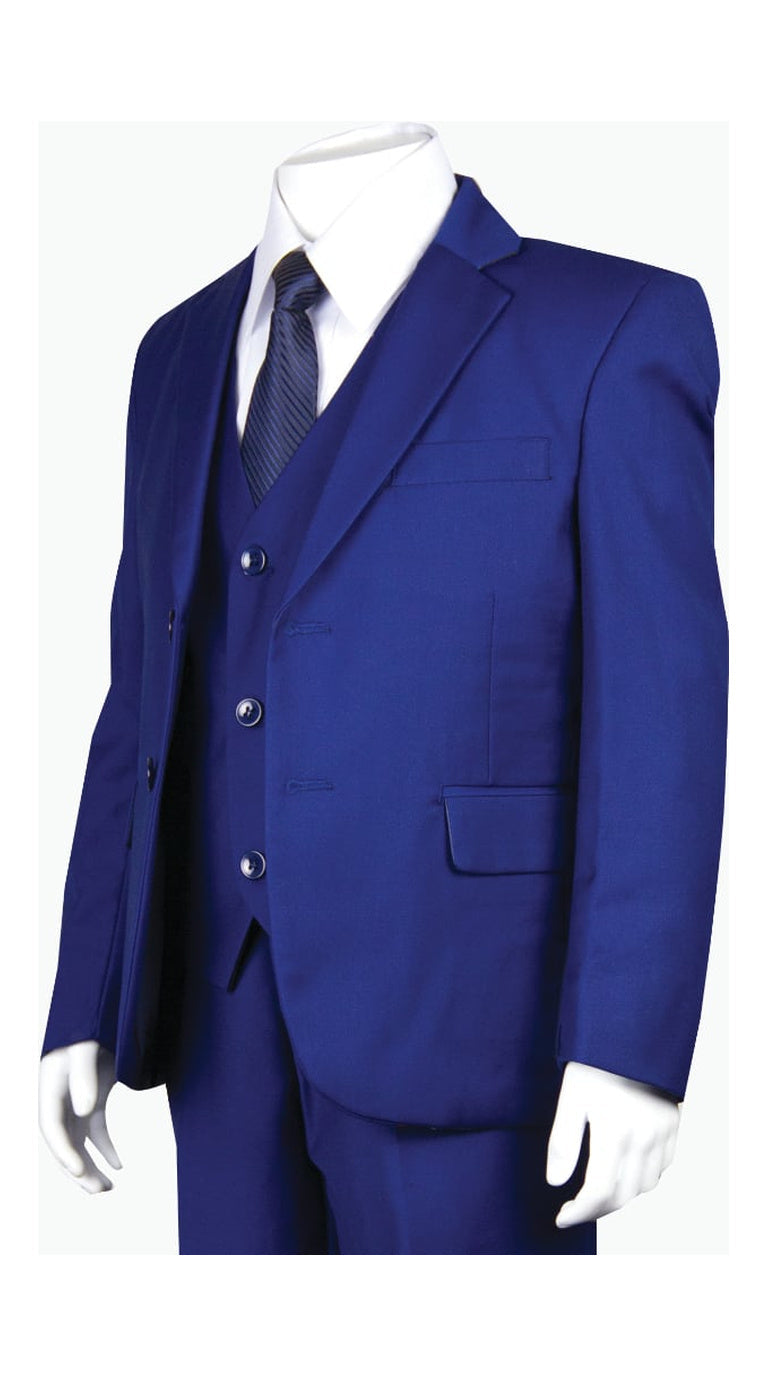 Boys' Royal Blue Slim Fit 2-Piece Suit