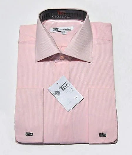Men's Spread Collar French Cuff Classic Fit Dress Shirt - Medium 15.5" Neck / 34-35" Sleeve