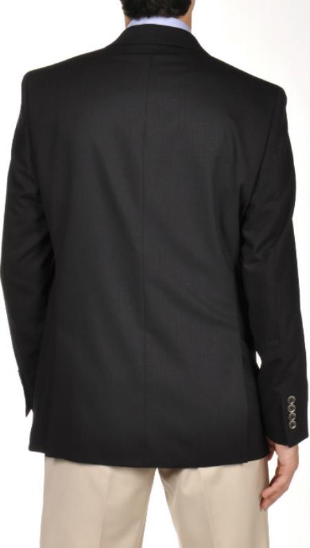 "Wholesale Mens Jackets - Wholesale Blazer - "Black Two Button Mabin Blazer - 52 Long