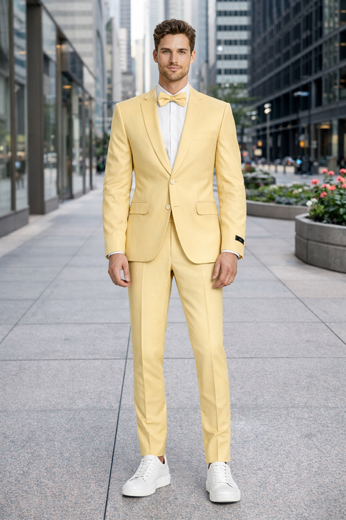 Prom 2026 Suit - Light Gold Prom Tuxedo - Summer Slim Fit Suits