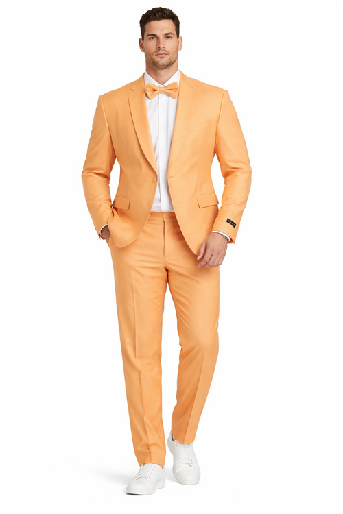 Prom 2026 Suit - Light Orange Prom Tuxedo - Summer Slim Fit Suits