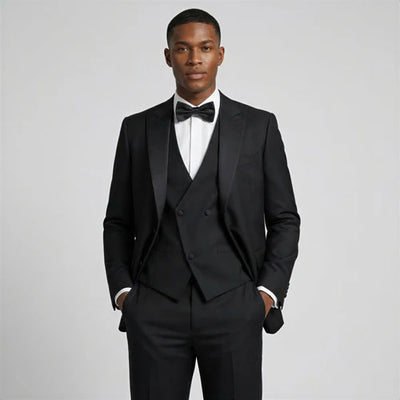 Bootcut wedding suit Black Peak Lapel Bootcut Tuxedo – Prom and Wedding
