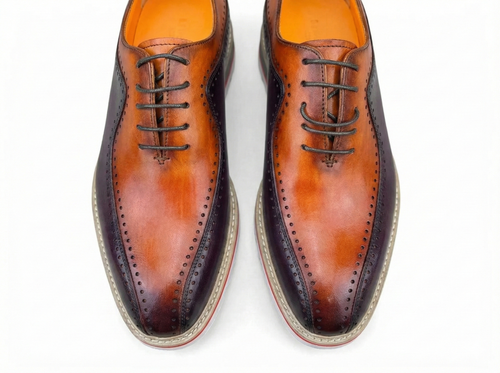 Carrucci Stylish Two-Tone Brogue Oxford