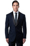 Navy Slim Fit Men's Tuxedo with Classic Shawl Lapel