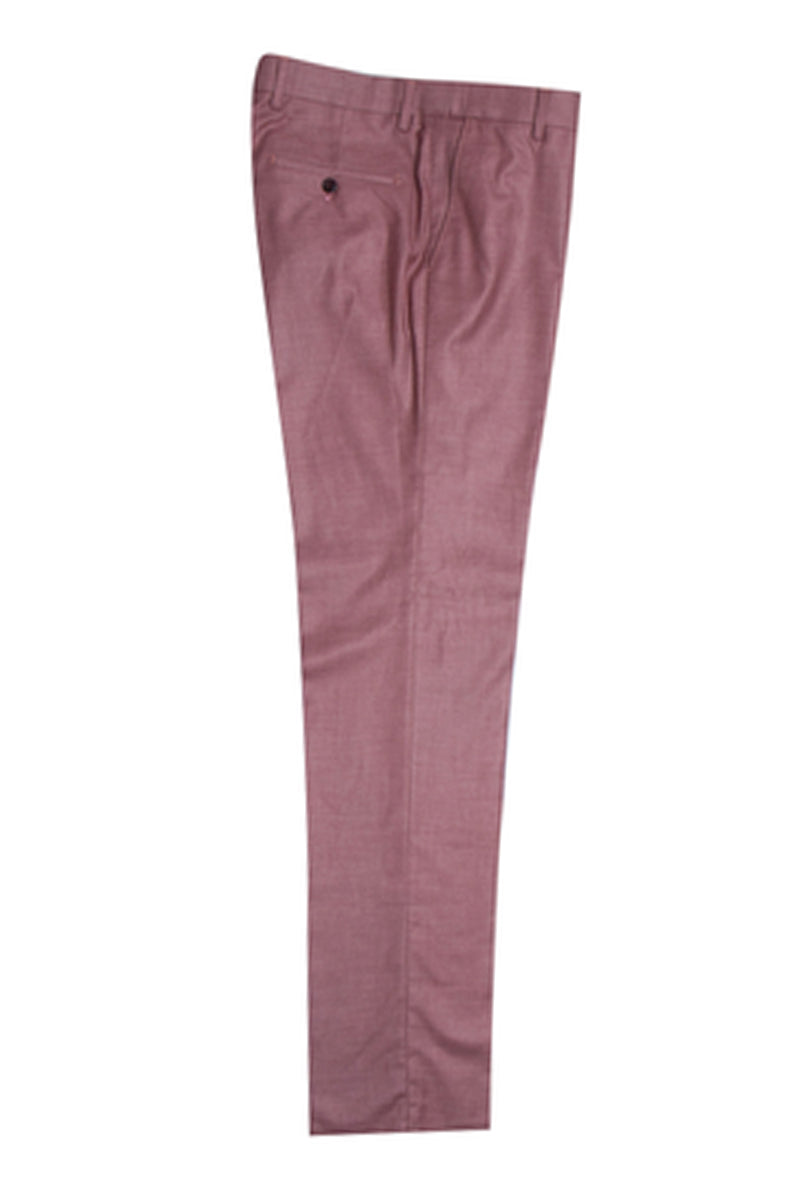 "Mens Stacy Adams Suit -Stacy Adams Suit Men's Sharkskin Suit - One Button Peak Lapel Vested in Salmon Pink" - 34 Regular